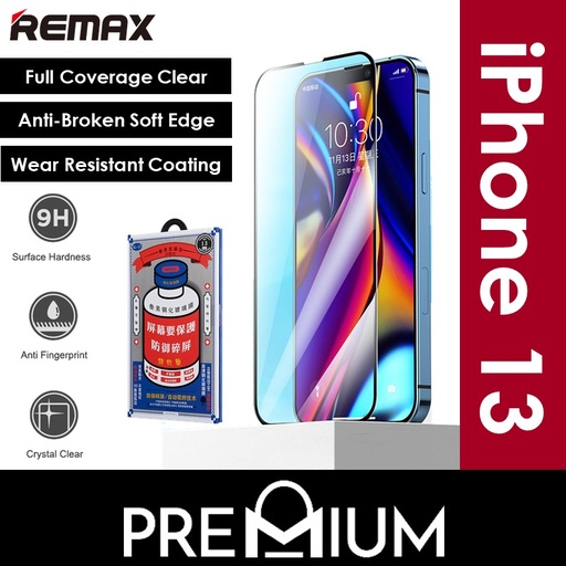 [RMX581547T02XBLK] [DSC] iPhone 13 Mini - 5.4 in SanDi Series Tempered Glass - GL-27 - REMAX - Clear - Black