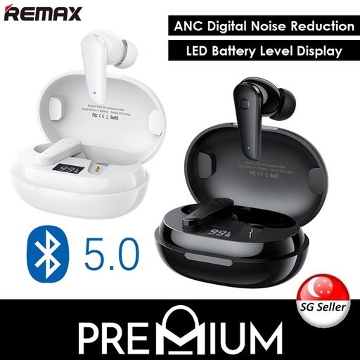 [RMX612XXXXXXXBLK] ANC True Wireless Stereo Earbuds - TWS-46 - REMAX - Black