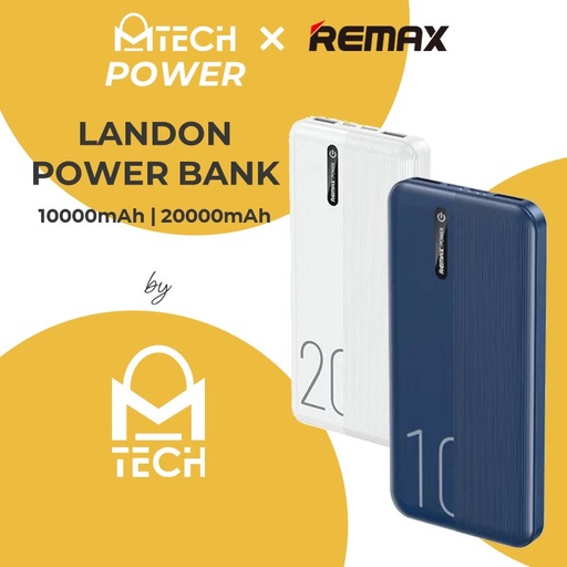 [RMX626XXXC06XWHT] [EOL][DSC] Landon Series 2.1A Power Bank - RPP-295 - REMAX - 10000mAh - White