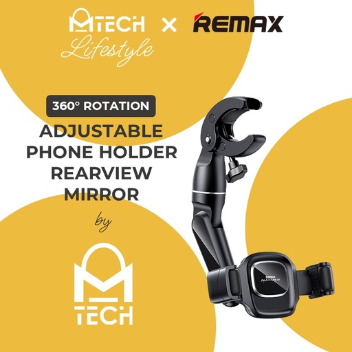 [RMX632XXXXXXXBLK] Adjustable Car Holder for Rearview Mirror - RM-C67 - REMAX - Black