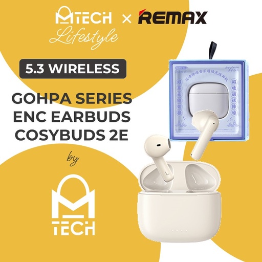 [RMX637XXXXXXXBLU] Gohpa Series ENC Earbuds for Music and Call - CozyBuds 2E - REMAX - Blue