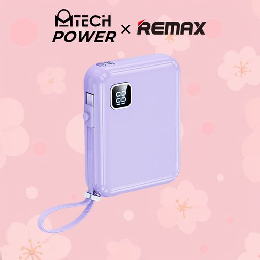 [RMX665XXXC06XPUP] [DSC] Icyal Series 20w+22.5 Cabled Fast Charging Power Bank - RPP-579 - REMAX - 10000mAh - Purple