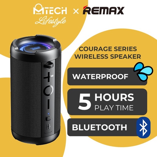 [RMX670XXXXXXXBLK] [EOL] [DSC] Courage Series Portable Waterproof Wireless Speaker - RB-M66 - REMAX - Black