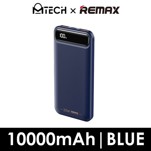 [RMX671XXXC06XBLU] Bole Series 20w+22.5w PD+QC Fast Charging Power Bank - RPP-520 - REMAX - 10000mAh - Blue