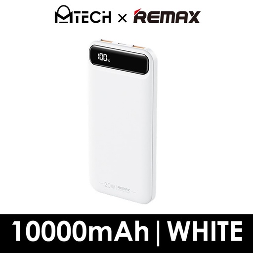 [RMX671XXXC06XWHT] Bole Series 20w+22.5w PD+QC Fast Charging Power Bank - RPP-520 - REMAX - 10000mAh - White