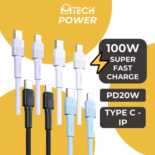 [RMX681646L10XBLU] Type C to iOS 20W Leya Series 20w PD Fast Charging Liquid Silicone Data Cable - RC-C056 - REMAX - 1M - Blue