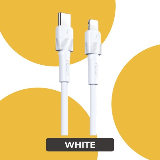 [RMX681646L10XWHT] Type C to iOS 20W Leya Series 20w PD Fast Charging Liquid Silicone Data Cable - RC-C056 - REMAX - 1M - White