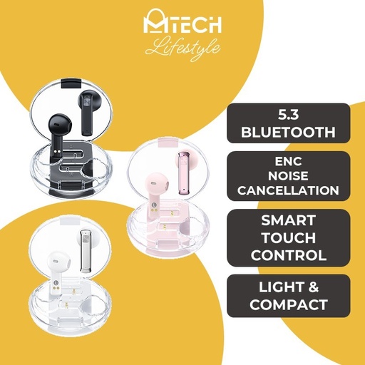 [RMX690XXXXXXXBLK] Linung Series Clear True Wireless Earbuds for Music & Call - ClearBuds C2 - REMAX - Black
