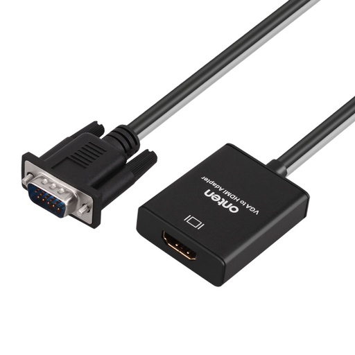 [TEN018XXXXXXXBLK] [EOL][DSC] HDMI to VGA Adapter With Audio - OTN-5138 - Onten - Black