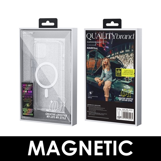 [XWK175607H34XCLR] iPhone 14 Pro Max 6.7 in Military Grade - WPC-007 - WK - Magnetic - Clear
