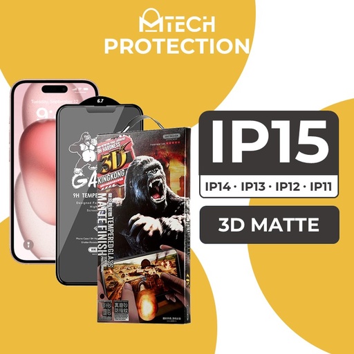 [XWK117044T03XWHT] iPhone 7 or 8 or SE 2020 - King Kong 3D Temperd Glass Full Matte  WK - Matte - White