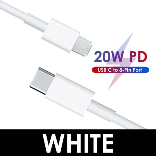 [XXX016200L03XBLK] Type C to iOS High Quality Cable - OEM - 0.25M - Black