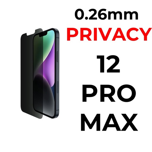 [XXX029509T040014] iPhone 12 Pro Max - 6.7 in Tempered Glass  - 0.26mm - OEM - Privacy
