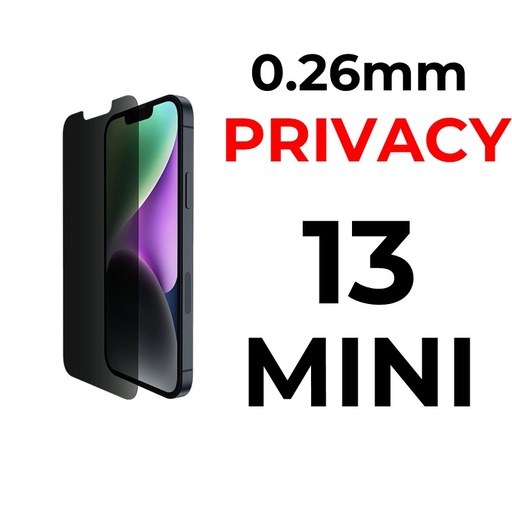 [XXX029547XXX0014] iPhone 13 Mini - 5.4 in Tempered Glass  - 0.26mm - OEM - Privacy