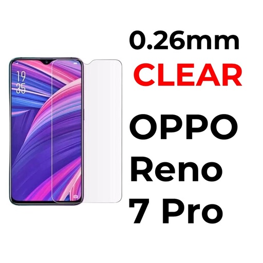 [XXX029591T02XCLR] Oppo Reno 7 Pro Tempered Glass  - 0.26mm - OEM - Clear - Clear
