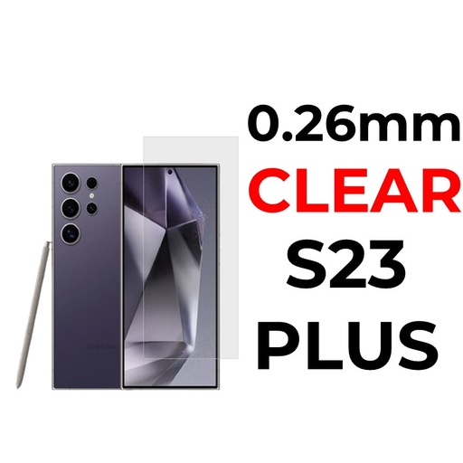 [XXX029633XXXXCLR] Samsung Galaxy S23 Plus Tempered Glass - 0.26mm - OEM - Clear