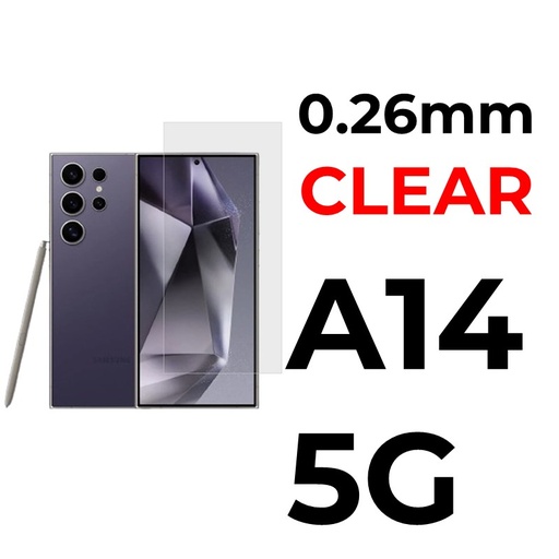 [XXX029655XXXXCLR] Samsung A14 5G Tempered Glass - 0.26mm - OEM - Clear