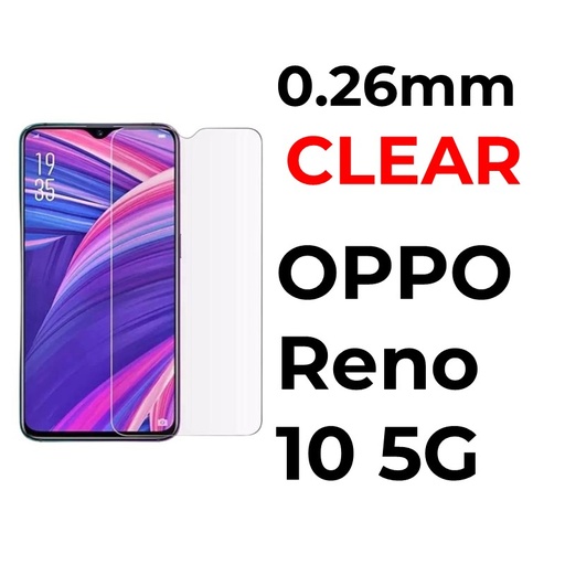 [XXX029672XXXXCLR] Oppo Reno 10 5G Tempered Glass - 0.26mm - OEM - Clear