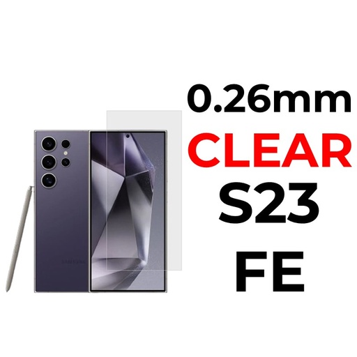[XXX029677XXXXCLR] Samsung Galaxy S23 FE Tempered Glass - 0.26mm - OEM - Clear