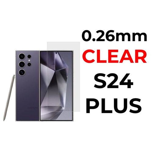 [XXX029679XXXXCLR] Samsung Galaxy S24 Plus Tempered Glass - 0.26mm - OEM - Clear