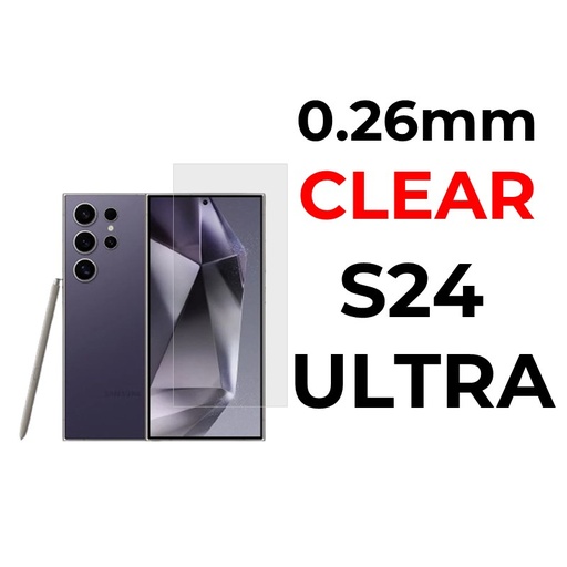 [XXX029680XXXXCLR] Samsung Galaxy S24 Ultra Tempered Glass - 0.26mm - OEM - Clear