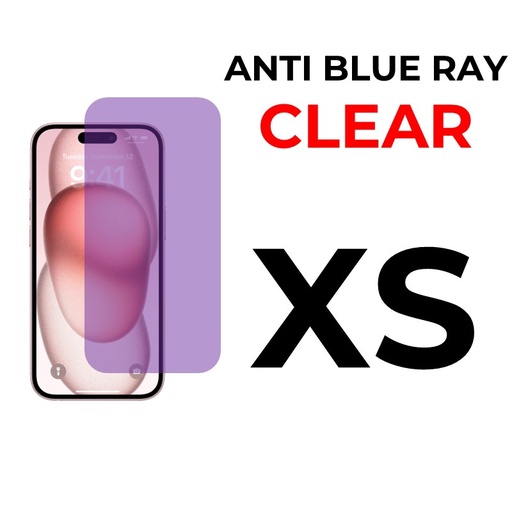 [XXX069465T07XBLK] iPhone X or XS or 11 Pro - 5.8 in Full Coverage - OEM - Anti Blue Ray and Clear - Black