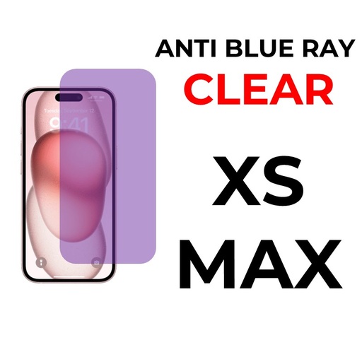 [XXX069467T07XBLK] iPhone XS MAX or 11 Pro MAX - 6.5 in Full Coverage - OEM - Anti Blue Ray and Clear - Black