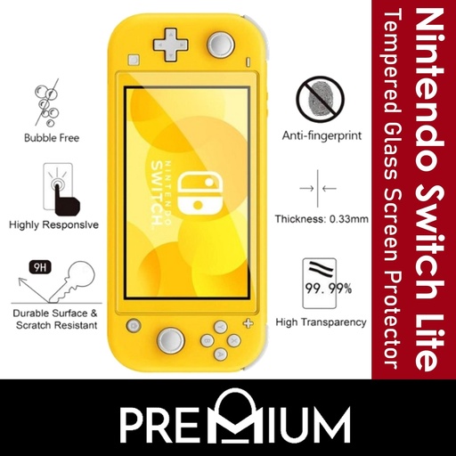[XXX082419T02XCLR] Nintendo Switch Lite Tempered Glass 9H - OEM - Clear - Clear