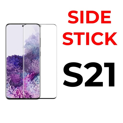[XXX158525XXXXBLK] Samsung Galaxy S21 Side-Stick Curved Tempered Glass - OEM - Black