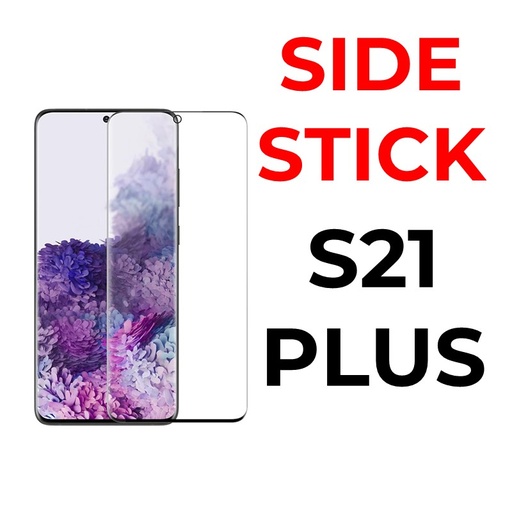 [XXX158526XXXXBLK] Samsung Galaxy S21 Plus Side-Stick Curved Tempered Glass - OEM - Black