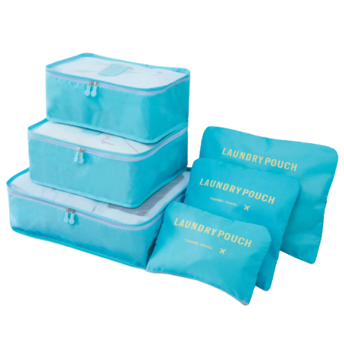 [XXX347XXXXXXXSBL] Travel Laundry Pouch - 6 Piece Set - OEM - Sky Blue