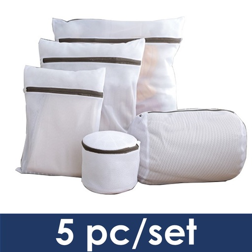 [XXX389XXXXXXXWHT] Washing Machine Laundry Bag - 5pcs Set - OEM - White