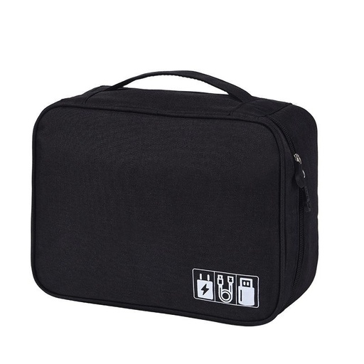[XXX391XXXXXXXBLK] Travel Pouch for Electronics and Cables - OEM - Black