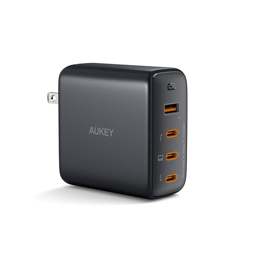 [AUK003XXXXXXXGRY] OMNIA II MIX S 100W 4-Port PD Wall Charger with GaN Power Tech - PA-B7S - AUKEY - Grey - iCentral