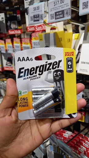 [ENG002XXXXXXXSVR] AAA Battery (6 pcs set) - Energizer - Silver