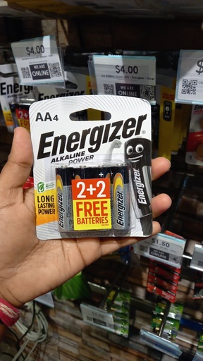 [ENG003XXXXXXXSVR] AA Battery (4 pcs set) - Energizer - Silver