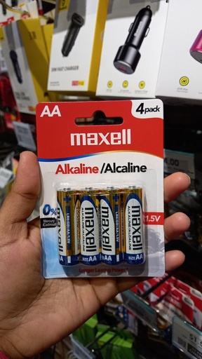 [MAX004XXXXXXXGLD] Alkaline AA Battery  (4 pcs set) - MAXELL - Gold