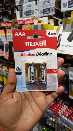 [MAX005XXXXXXXGLD] Alkaline AAA Battery (4 pcs set) - MAXELL - Gold