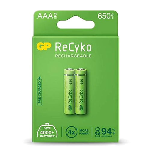 [XGP003XXXXXXXGRN] 650 AAA Battery (2 pcs set) - GP - Green