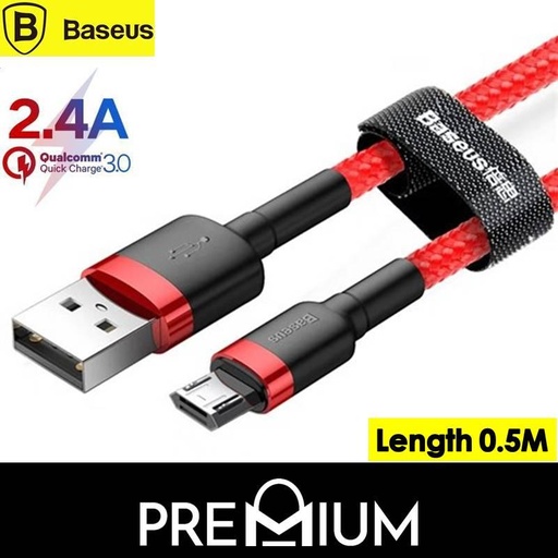 [BAS010205L07XRED] [DSC] USB to Micro Cafule - CAMKLF Baseus - 0.5M - Red