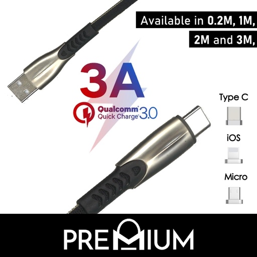 [XXX410366L10XBLK] [DSC] USB to iOS Cobra Head - OEM - 1M - Black