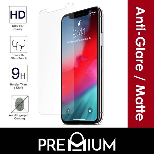 [XXX029045T03MATT] iPhone 7 Plus or 8 Plus Tempered Glass - Flat Surface - 0.26mm - Matte - Matte