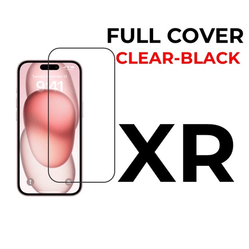 [XXX593466T02XBLK] iPhone XR or 11 - 6.1" Tempered Glass Full Coverage OEM - OEM - Clear - Black