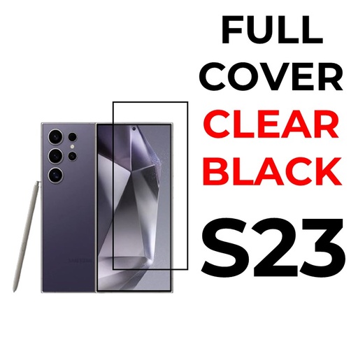 [XXX593632T02XBLK] Samsung Galaxy S23 Tempered Glass Full Coverage - OEM - Clear - Black