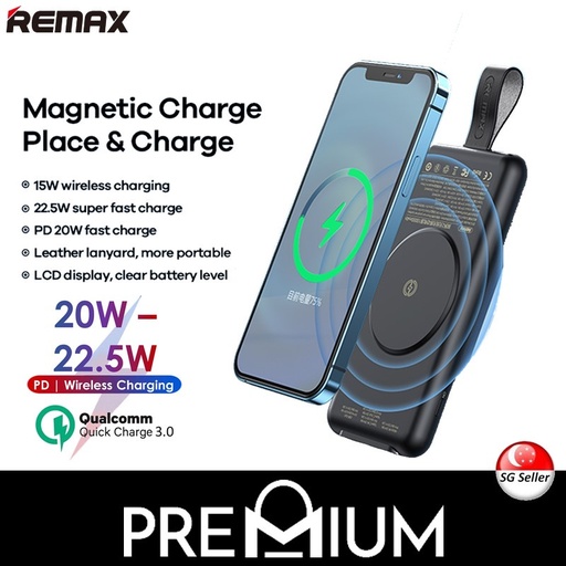 [RMX554XXXC06XBLU] Tangee II Series Magnetic Wireless QC22.55W+PD20W Powerbank - - REMAX - 10000mAh - Blue