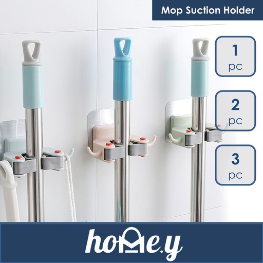 [HED001XXXXXXXPNK] Wall Mop Holder with Suction Pad - HEDO - Pink