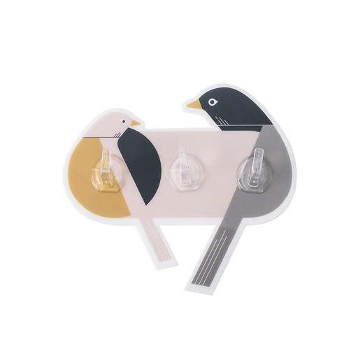 [XXX356XXXXXX0134] Wall Suction Hooks - Bird Design - Three Hook - OEM - Two Birds