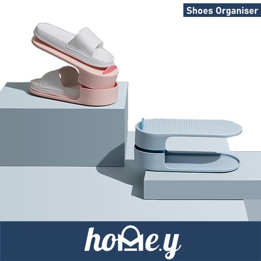[HED028XXXXXXXBLU] Shoe Organiser - Double Layer with Solid New Design - HEDO - Blue