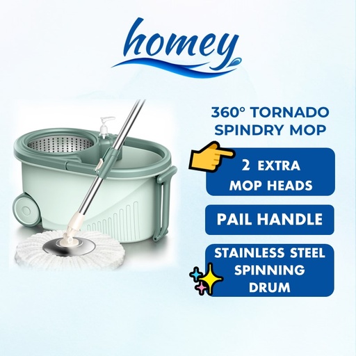 [XXX477XXXXXXXMNT] Magic Mop with Traditional Mop Head and Tornado Mopping Pail - OEM - Mint