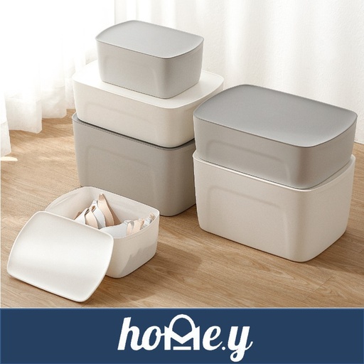 [HED008403V04XPNK] Storage Box with Lid - Medium - LS034 - HEDO - 16L - Pink